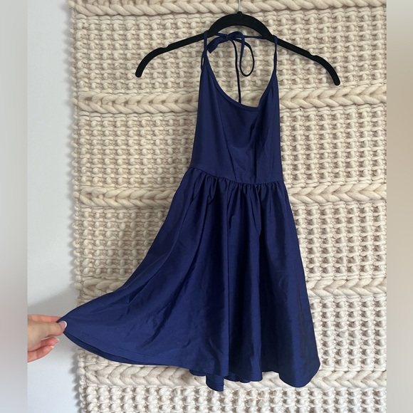 AMERICAN APPAREL XS Navy Blue Halter Top Dress - Picture 1 of 6